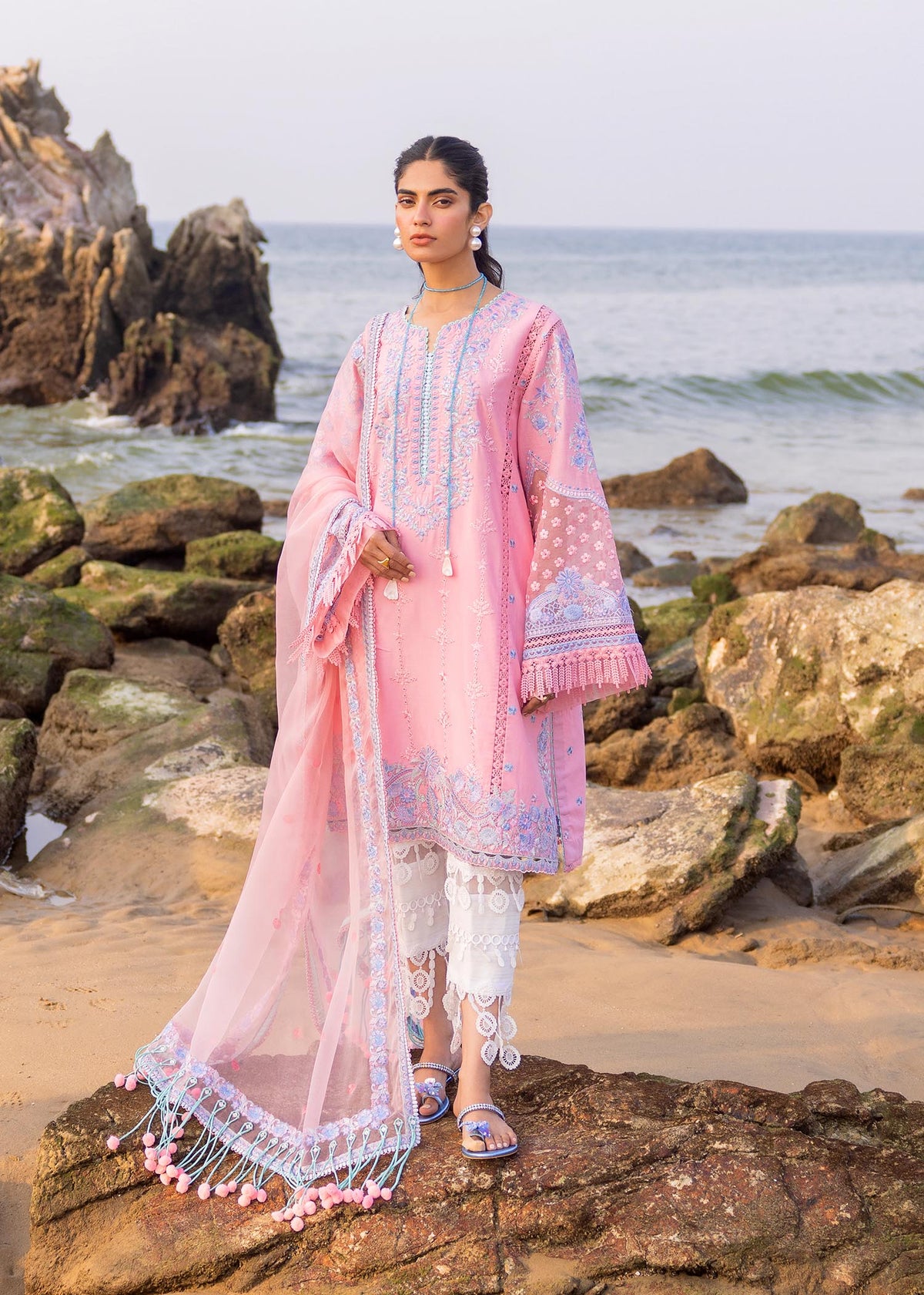 Amira (B) | 3PC Unstitched Lawn Siraa By Sadaf Fawad Khan