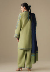 3-PC Unstitched Embroidered Plain Khaddar Coco By Zara Shahjahan | SNOWDROP-10B