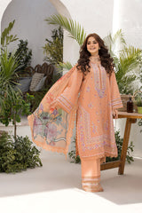 Unstitched 3-PC Embroidered Lawn Vital Collection By Sobia Nazir - VT25-7A
