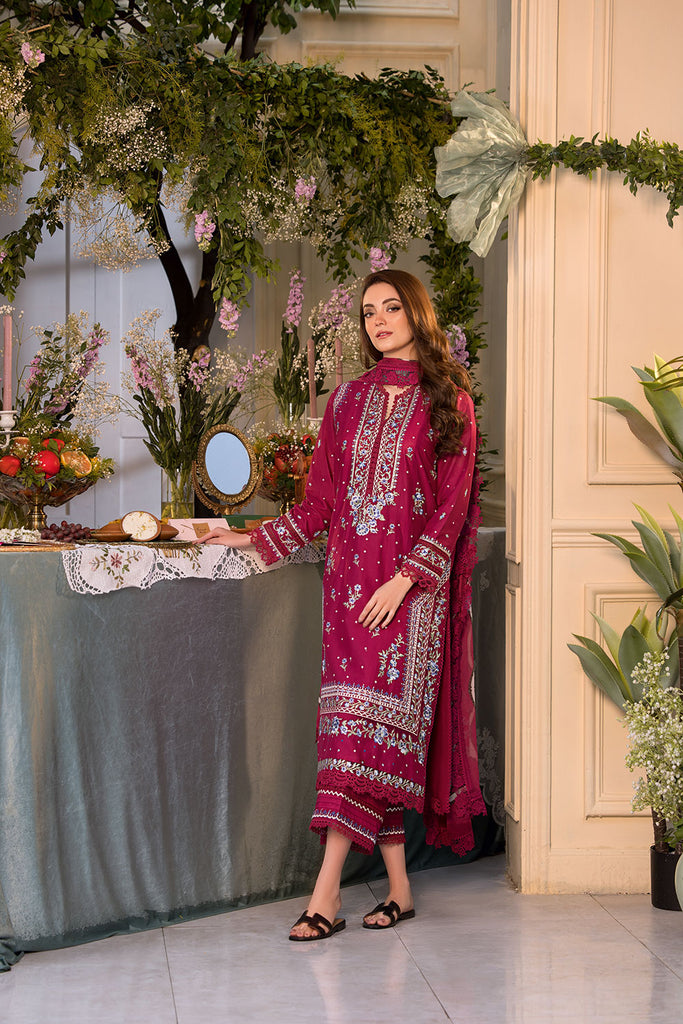 Unstitched 3-PC Embroidered Lawn Vital Collection By Sobia Nazir - VT25-7B