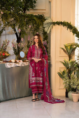 Unstitched 3-PC Embroidered Lawn Vital Collection By Sobia Nazir - VT25-7B