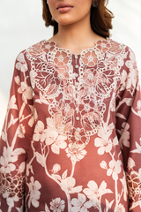 3-PC Unstitched Embroidered Lawn By Iznik | UE-386 Printed Lawn