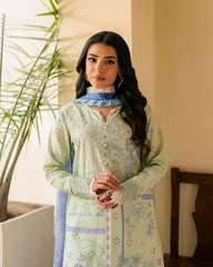 3-PC Unstitched Embroidered Lawn Aashiyana By Roheenaz | RNZ-07A
