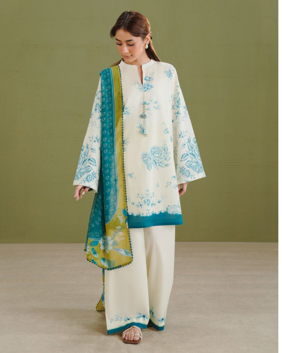 3-PC Unstitched Digital Prints Coco By Zara Shahjahan | Riya-2A