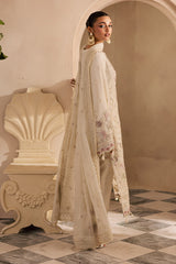 3-PC Unstitched Chiffon Embroidered Miraal by Emaan Adeel | ELANORA