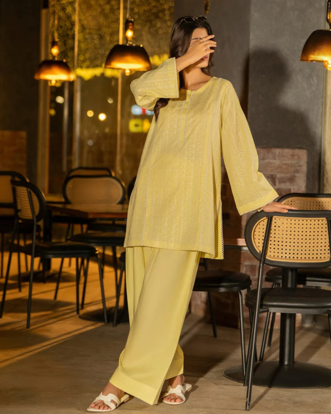 2-PC Stitched Cotton Chikankari By Casual Lite | CSL 07