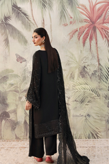 3-PC Unstitched Chffon Embroidered Romansiyyah By Emaan Adeel | ZAREENAH