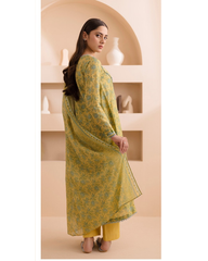 3-PC unstitched Printed Lawn By Zellbury | 0245