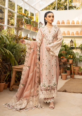 Unstitched 3-PC Embroidered Luxury Lawn By Elaf | ELM-12 SHAHANA