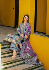 ETS-07B GLORY | 3PC Unstitched Suit Embroidered Lawn Signature By Elaf Premium