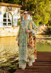 ELK-06A PISTACHIO DREAMS | 3Pc Unstitched Suit Lawn Collection Prints Chikankari By Elaf Premium