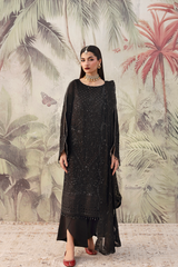3-PC Unstitched Chffon Embroidered Romansiyyah By Emaan Adeel | ZAREENAH