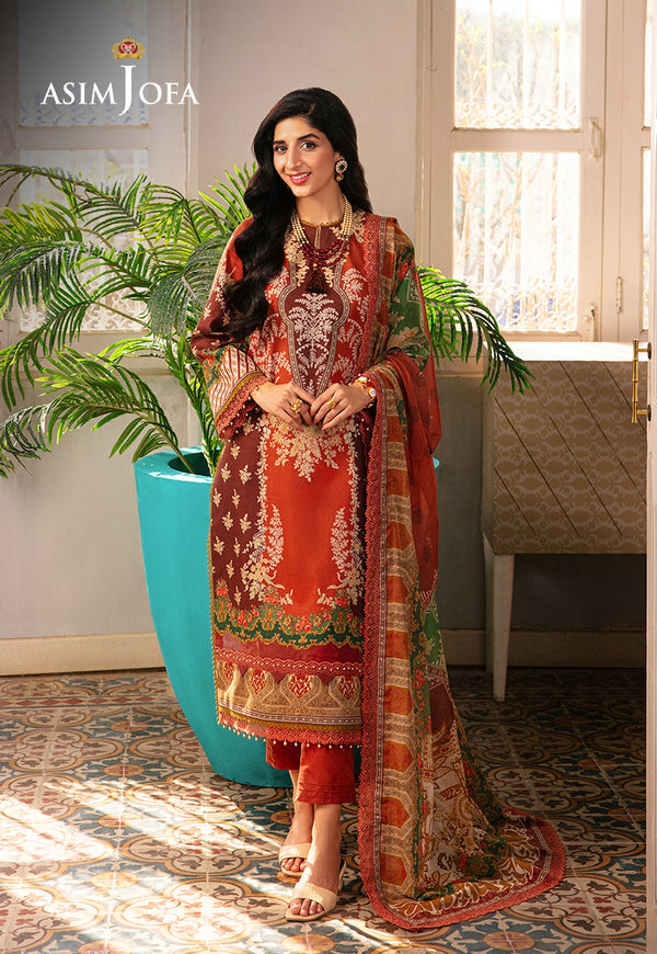 AJAR-14 - 3Piece - Aira Summer Print Collection By Asim Jofa