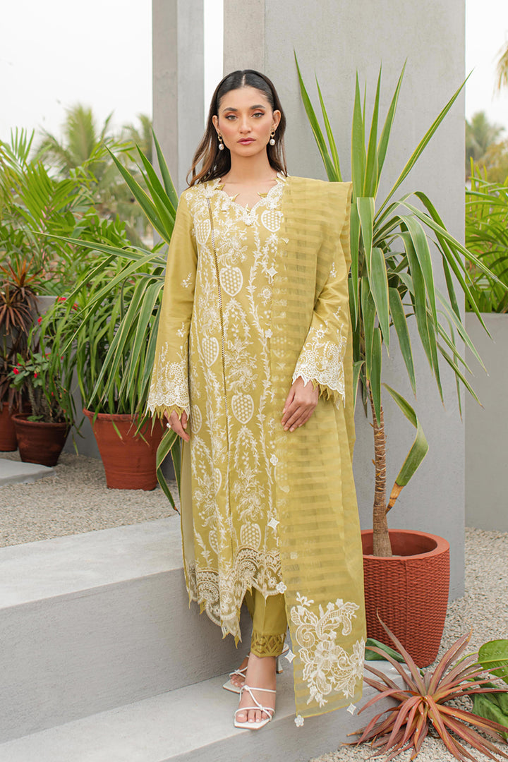 JK-02 MELIS | 3Pc Unstitched Qline Lawn Collection By Qalamkar