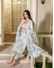 3-PC Unstitched Embroidered Lawn Khwaish By Tawakkal Fabrics | D-2622