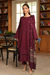JH-765 | 3 Pc Unstitched Suit Embroidered Winter Collection Icon By Johra