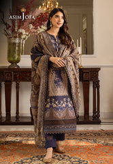 AJIW-05 - 3Piece - Winter Shawl By Asim Jofa