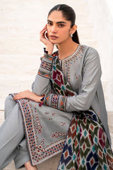 USE-9123 | 3Pc Unstitched Suit Embroidered lawn Summer 25 Drop II By Jazmin