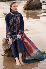 USE- 9169 | 3Pc Unstitched Suit Embroidered Lawn Summer Exclusive By Jazmin