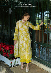 EPE-08B | 3PC Unstitched Suit Digital Printed Lawn Prints By Elaf Premium