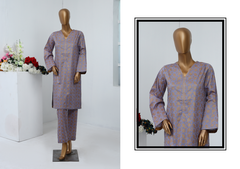 07 - 2PC Stitched basic lawn Gold print By Bin Saeed