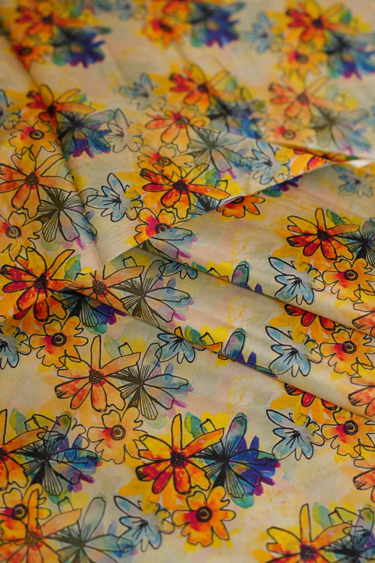 2pc Unstitched Ladies Suit - Digital Printed Linen Summer Collection