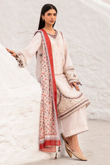 USE-9113 | 3Pc Unstitched Suit Embroidered lawn Summer 25 Drop II By Jazmin