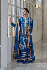 3-PC Unstitched Embroidered Lawn Luxury Lawn By Sobia Nazir | LEE26-8A