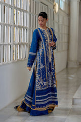 3-PC Unstitched Embroidered Lawn Luxury Lawn By Sobia Nazir | LEE26-8A
