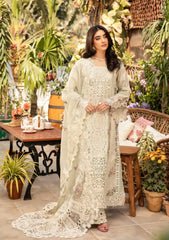 Unstitched 3-PC Embroidered Luxury Lawn By Elaf | ELM-1B SANAA