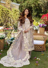 Unstitched 3-PC Embroidered Luxury Lawn By Elaf | ELM-1A RAHA