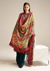 Teal | 3PC - Unstitched Shawl Khaddar By Hussain Rehar