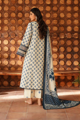 3-PC Unsititched  Embroidered Viscose Linen By Iznik | IPF-07