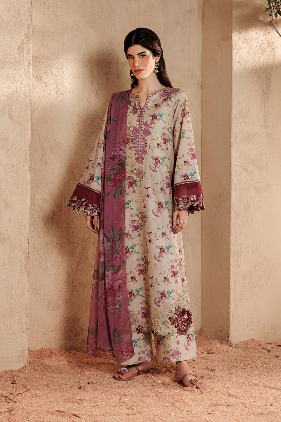 3-PC Unstitched Printed Lawn By Iznik | UE-674