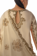 3Pc Suit – Embroidered Ramen Silk Unstitched with Embroidered Silk Dupatta By Iznik