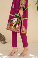 IL-SS24-D10 | 3PC Unstitched Suit Embroidered Lawn Iris Eid Lawn SS'24 By Jazmin