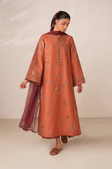 3-PC Unstitched Embroidered Exclusive Lawn By Iznik | UE-604
