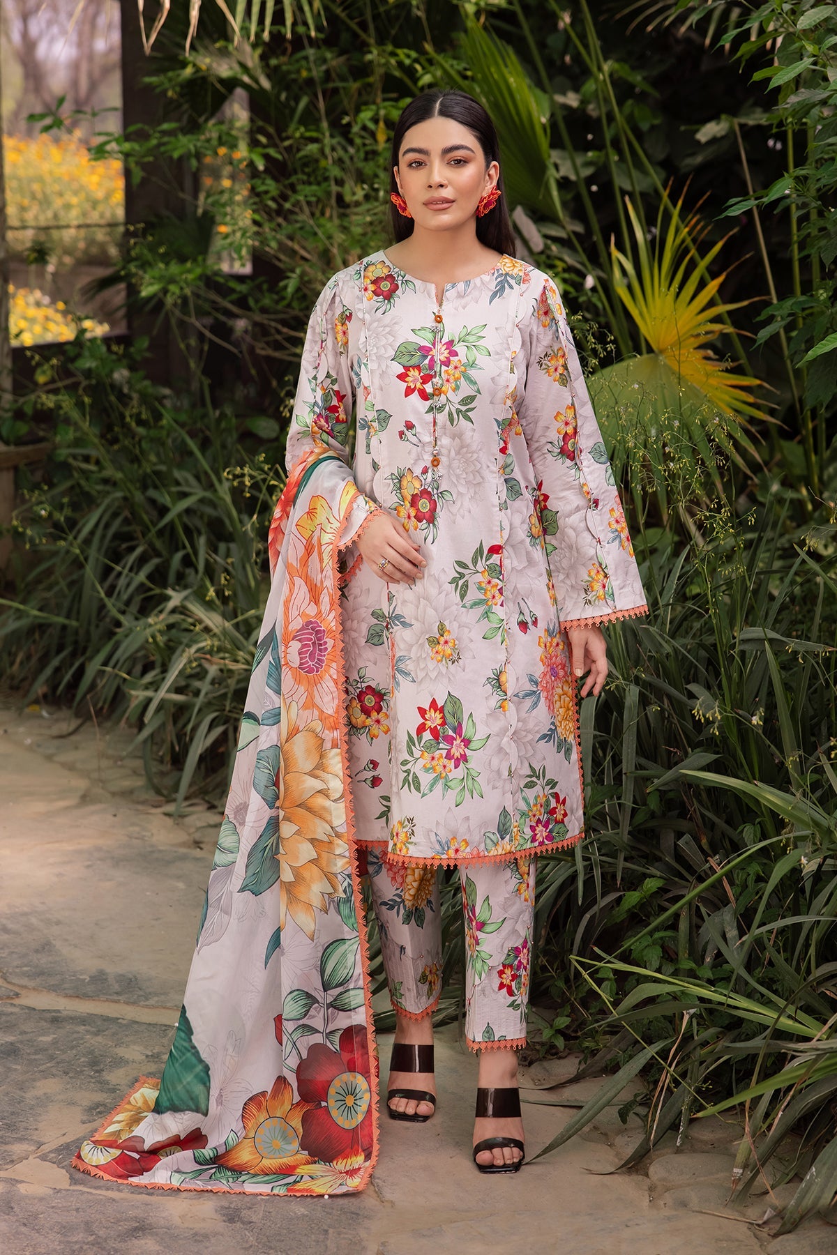 AF-PL-6022-ORCHID | 3PC Unstitched Lawn Digital Print Sheen By Alizeh