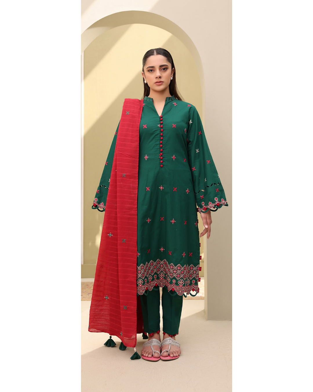 3-PC unstitched Printed Lawn By Zellbury | 0821