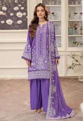 3-PC Unstitched Embroidered Rod Viscose Omid By Johra | JW-064