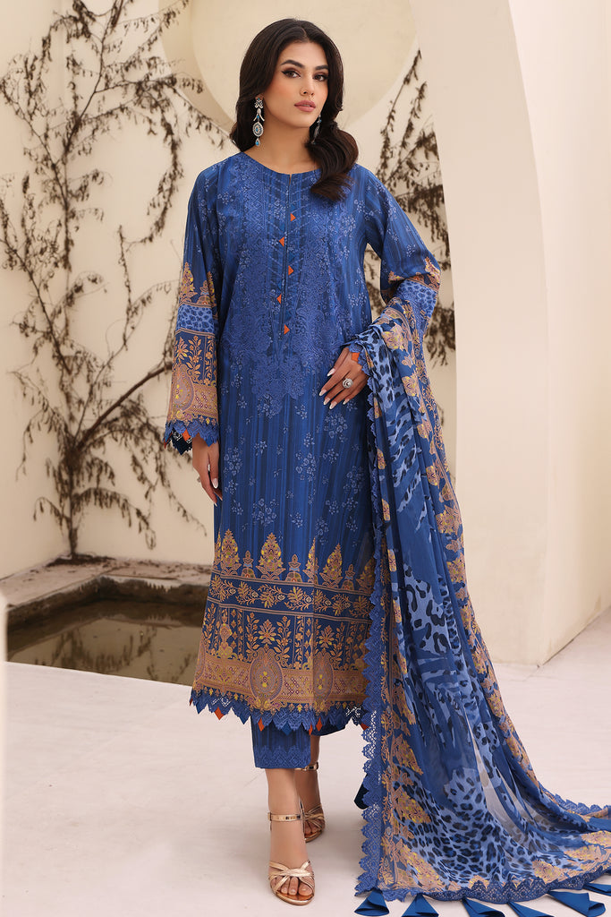 CN4-005 | 3PC Unstitched Embroidered Lawn Naranji By Charizma