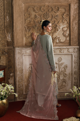 3-PC Unstitched Chffon Embroidered Romansiyyah By Emaan Adeel | MAHPARI