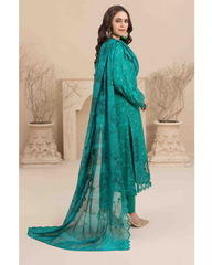 3-PC Stitched Embroidered Digital Printed Sarai By Tawakkal | D-3182
