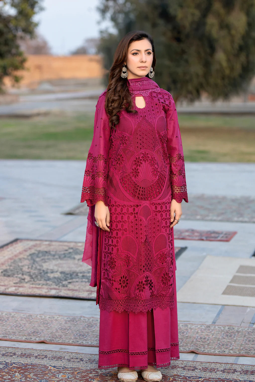 RZ - 152 | 3PC Unstitched Suit Chikankari Lawn Rozeria By Johra