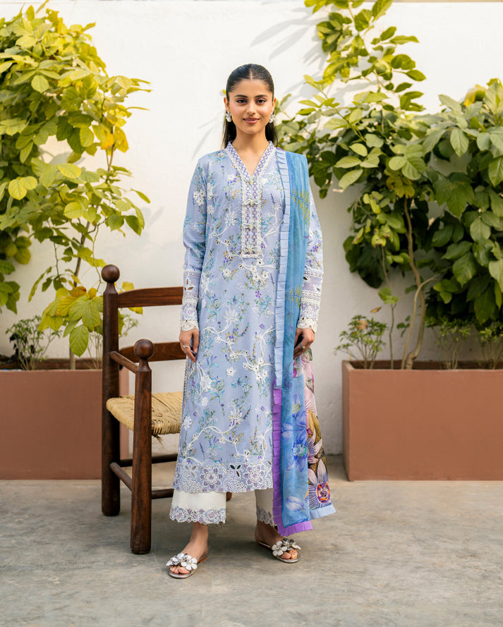 3-PC Unstitched Embroidered Lawn Aashiyana By Roheenaz | RNZ-05A