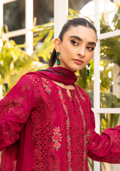 Unstitched 3-PC Embroidered Luxury Lawn By Elaf | ELM-10 GULNAR