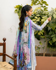 3-PC Unstitched Embroidered Lawn Aashiyana By Roheenaz | RNZ-05A