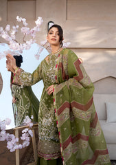 EFH-08 PARWAANA | 3Pc Unstitched Suit Festive Formal Handwork Collection Celebration By Elaf Premium