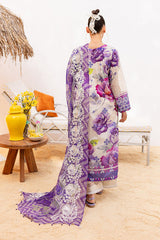 NS-138 | 3PC Unstitched Embroidered Lawn Collection Gardenia By Nureh