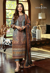 AJAW-10 - 3Piece - Winter Shawl By Asim Jofa